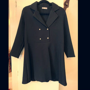 Black Oliveclothing dress w/collar, pearl buttons